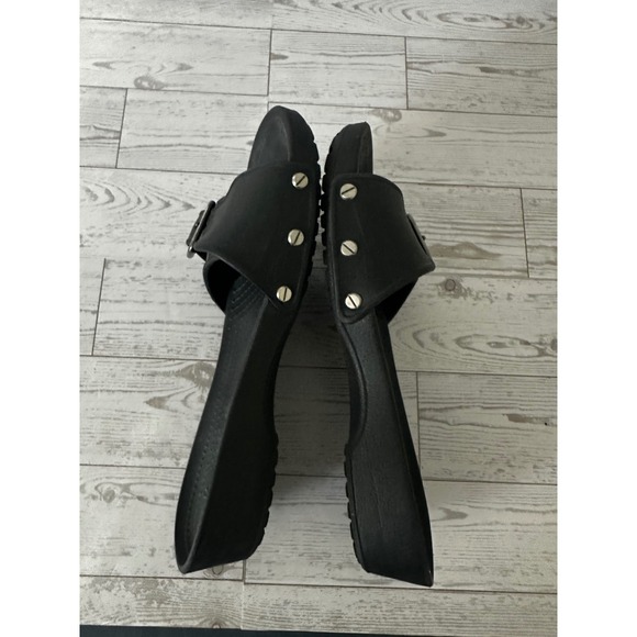 Crocs Women's Black Buckle Slide Sandals Comfort Casual Shoes Size 8 - Picture 6 of 8